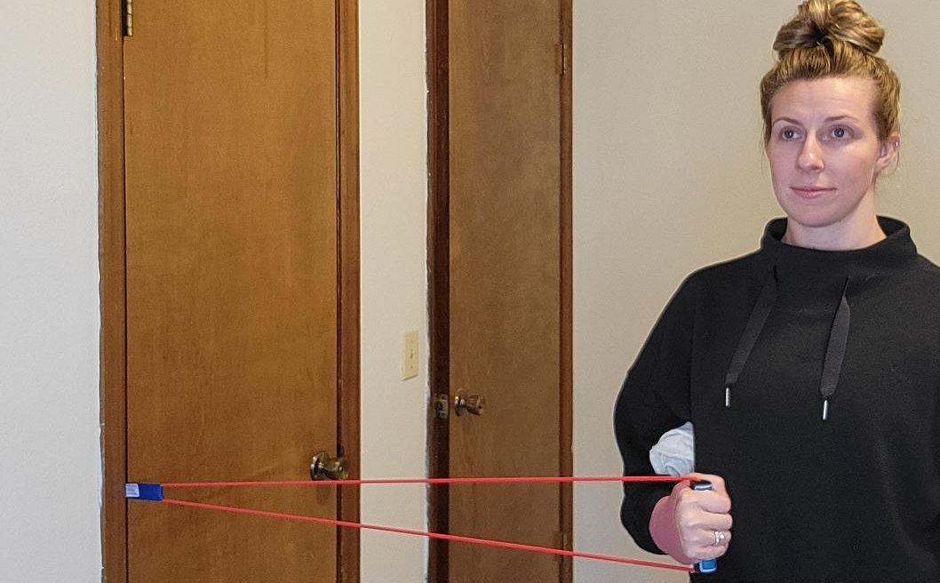 Star Exercise of the Week: Shoulder Internal Rotation with a Resistance Band