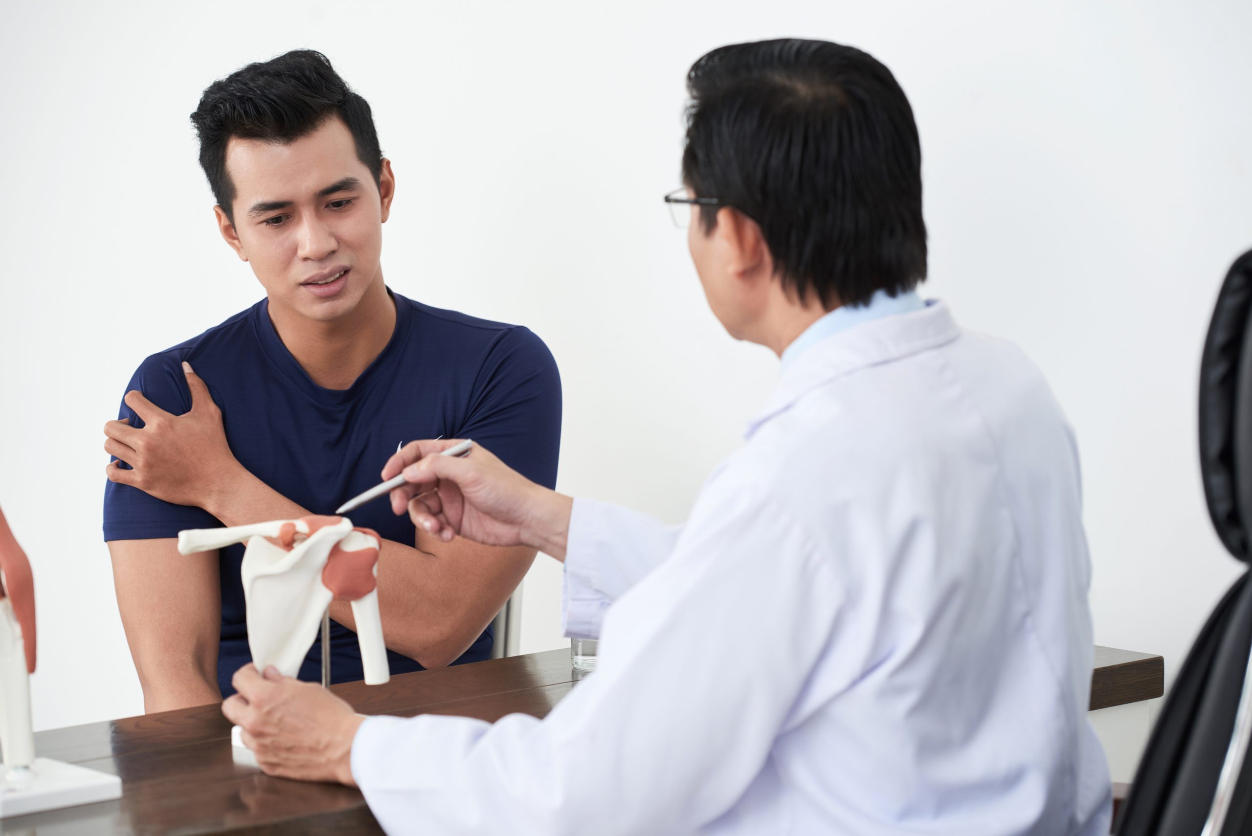 How does posture affect shoulder pain?