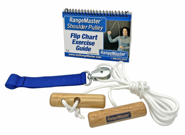 A Shoulder Kit Classic with a rope and a book on it.